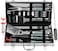 grilljoy 24PCS BBQ Grill Tools Set with Meat Thermometer and Injector Extra Thick Stainless Steel Fork Spatula Tongs Complete BBQ Accessories in Perfect Grill Gifts for Fathers Day
