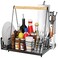 JBBTOOL Grill Caddy with Paper Towel Holder BBQ Caddy for Outdoor Grill Picnic Condiment Utensil Storage Camping Essentials RV Tailgating Essentials Grilling Accessories Grilling Gifts for Men