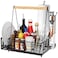 JBBTOOL Grill Caddy with Paper Towel Holder BBQ Caddy for Outdoor Grill Picnic Condiment Utensil Storage Camping Essentials RV Tailgating Essentials Grilling Accessories Grilling Gifts for Men