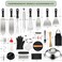 EWFEN 237pcs Griddle Accessories Kit for Blackstone Perfect Flat Top Grilling Accessories Grill Spatula Set with Enlarged Spatulas Basting Cover Burger Press Patty Maker Scraper for Outdoor Barbecue