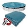 Robelle 24 ft Extra Heavy Duty Blue Winter Pool Cover for Above Ground Pools 4 ft Overlap 28 ft Cover Size Solid 10 x 10 Scrim 291 ozyd2 Style 58244ROB