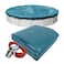 Robelle 24 ft Extra Heavy Duty Blue Winter Pool Cover for Above Ground Pools 4 ft Overlap 28 ft Cover Size Solid 10 x 10 Scrim 291 ozyd2 Style 58244ROB