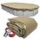Pool Mate 12 x 24 ft Extra Strength Sandstone Winter Oval Pool Cover for Above Ground Pools 4 ft Overlap 16 x 28 ft Cover Size Solid 12 x 12 Scrim 37 ozyd2 Style 5712244