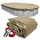 Pool Mate 12 x 24 ft Extra Strength Sandstone Winter Oval Pool Cover for Above Ground Pools 4 ft Overlap 16 x 28 ft Cover Size Solid 12 x 12 Scrim 37 ozyd2 Style 5712244