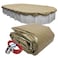 Pool Mate 18 x 33 ft Extra Strength Sandstone Winter Oval Pool Cover for Above Ground Pools 4 ft Overlap 22 x 37 ft Cover Size Solid 12 x 12 Scrim 37 ozyd2 Style 5718334