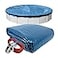Robelle 18 ft Heavy Duty Blue Winter Pool Cover for Above Ground Pools 4 ft Overlap 22 ft Cover Size Solid 8 x 8 Scrim 236 ozyd2 Style 35184