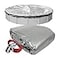 Robelle 24 ft Heavy Duty Silver Winter Pool Cover for Above Ground Pools 4 ft Overlap 28 ft Cover Size Solid 8 x 8 Scrim 236 ozyd2 Style 55244ROB