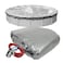 Robelle 24 ft Heavy Duty Silver Winter Pool Cover for Above Ground Pools 4 ft Overlap 28 ft Cover Size Solid 8 x 8 Scrim 236 ozyd2 Style 55244ROB