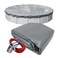 Robelle 24 ft Industrial Gray Winter Pool Cover for Above Ground Pools 4 ft Overlap 28 ft Cover Size Solid 14 x 12 Scrim 45 ozyd2 Style 30244