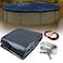 Winter Block 15 ft Premium Round Pool Winter Cover for Above Ground Pools Cold and UV Resistant Weatherproof and Durable Winch Cable Included