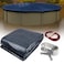 Winter Block 15 ft Premium Round Pool Winter Cover for Above Ground Pools Cold and UV Resistant Weatherproof and Durable Winch Cable Included