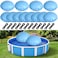 Hungdao 3 Pcs Pool Pillows for Above Ground Pools Cover Balloon Winterizing 4 x 4 ft Inflatable Air Pillow Float with Ropes PVC Ice Equalizer Closing Winter Swimming Ball Accessories
