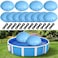 Hungdao 3 Pcs Pool Pillows for Above Ground Pools Cover Balloon Winterizing 4 x 4 ft Inflatable Air Pillow Float with Ropes PVC Ice Equalizer Closing Winter Swimming Ball Accessories