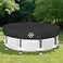 SAFANA 10FT Pool Covers for Above Ground Pools Round Swimming Pool Cover Upgrade 420D Thicker Protective Leaf Cover with Reflective Strip Tear Resistant Durability Fabric UV Resistance Black