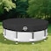 SAFANA 10FT Pool Covers for Above Ground Pools Round Swimming Pool Cover Upgrade 420D Thicker Protective Leaf Cover with Reflective Strip Tear Resistant Durability Fabric UV Resistance Black