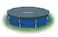 INTEX 28032E Pool Cover for 15ft Round Metal Frame Pools Includes Rope Tie Drain Holes 10in Overhang Snug Fit