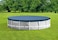 INTEX 28032E Pool Cover for 15ft Round Metal Frame Pools Includes Rope Tie Drain Holes 10in Overhang Snug Fit