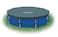 INTEX 28032E Pool Cover for 15ft Round Metal Frame Pools Includes Rope Tie Drain Holes 10in Overhang Snug Fit