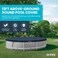 INTEX 28031E Pool Cover For 12ft Round Metal Frame Pools Includes Rope Tie Drain Holes 10in Overhang Snug Fit
