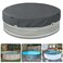 Bitubi 910 Ft Steel Round Stock Tank Pool CoverUpgraded with Wire Rope Winch Fixed Increase StabilityGrey