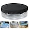 Sobana 910 ft Steel Round Stock Tank Pool Cover Heavy Duty Waterproof Covers for Trough Pool Wire Rope Winch Design Increase Stability Black