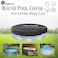 Sobana 910 ft Steel Round Stock Tank Pool Cover Heavy Duty Waterproof Covers for Trough Pool Wire Rope Winch Design Increase Stability Black