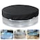 Sobana 910 ft Steel Round Stock Tank Pool Cover Heavy Duty Waterproof Covers for Trough Pool Wire Rope Winch Design Increase Stability Black
