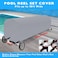 Woanger Heavy Duty Pool Solar Reel Cover Waterproof UV Resistant Inground Swimming Pool Solar Reel Roller Blanket18 FtGray