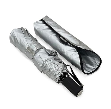 umenice UPF 50 UV Sun Protection Light Weight Mini Travel Portable Umbrella Black