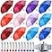 Silkfly 24 Pack Folding Umbrella Bulk Colorful Portable Travel Mini Umbrella Pack for Rain Windproof UV Sun