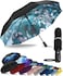 TUMELLA Strongest Windproof Travel Umbrella Compact Superior Beautiful Small Strong but Light Portable and Automatic Folding Rain Umbrella Durable Premium Grip Fits Car and Backpack