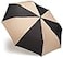 Totes Folding Golf Umbrella Water Repellant Auto OpenClose UV Sun Protection 54Inch BlackBritish Tan