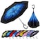 MRTLLOA 404956 Inch Oversize Windproof Inverted Reverse Upside Down Umbrella Golf Size Rain Umbrella Double Layer CShaped Handle for Men Women and Kids Blue Daisy 49 Inch