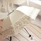 WANLIAN Lace Windproof Folding Sunny and Rainy Umbrella UltravioletProof Anti Sun UV Protection Parasol Umbrella Rice white