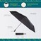Totes Auto OpenClose Windproof Ultimate Compact Umbrella with UV and Water Repellent Protection