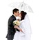 Saintrygo 20 Pack Clear Umbrellas BulkWindproof Waterproof Stick Wedding Umbrellas with J Hook Handle for Outdoor EventsClear