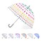 totes Kids Clear Bubble Umbrella with Dome Canopy Lightweight Design Wind and Rain Protection Umbrella Dots Kids 38 Canopy