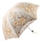 Honeystore Vintage Lace UV Sun Parasol Folding 3D Flower Embroidery Umbrella H1620 Yellow