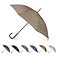 Totes Auto Open Water Repellent Stick Umbrella with Classic Wood J Hook Handle