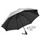 EuroSCHIRM Swing Liteflex UltraLight Weight Trekking Umbrella 375 Width Fixed Fiberglass Shaft Silver UV Protective