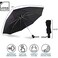 Lewis N. Clark Lewis N Clark Travel Umbrella Windproof Water Repellent Fabric Automatic Open Close, Orange