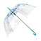 ThreeH Clear Cherry Umbrella Auto Open Transparent Windproof for Kids or Outdoor Weddings 32 Inches DiameterKS11 Blue