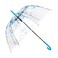 ThreeH Clear Cherry Umbrella Auto Open Transparent Windproof for Kids or Outdoor Weddings 32 Inches DiameterKS11 Blue