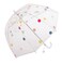 ThreeH Childrens Umbrella 8 Fiber Ribs Windproof Curved Handle Transparent Dome Bubble Umbrella for Christmas Party Birthday GiftWhite