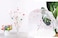 ThreeH Childrens Umbrella 8 Fiber Ribs Windproof Curved Handle Transparent Dome Bubble Umbrella for Christmas Party Birthday GiftWhite