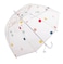 ThreeH Childrens Umbrella 8 Fiber Ribs Windproof Curved Handle Transparent Dome Bubble Umbrella for Christmas Party Birthday GiftWhite