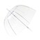 ThreeH Clear Bubble Umbrella Windproof Romantic Dome Rain Umbrella Auto Open Transparent POE Canopy for WeddingsWhite