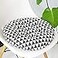 vctops Bohemian Soft Round Chair Pad Garden Patio Home Kitchen Office Seat Cushion Black White Diameter 16