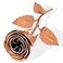 COPPER AGE Copper Rose with Stand for 7th or 22nd Anniversary Handmade Pure Copper Flower with Hammered Stand Romantic Wedding Gift for Wife or Her