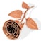 COPPER AGE Copper Rose with Stand for 7th or 22nd Anniversary Handmade Pure Copper Flower with Hammered Stand Romantic Wedding Gift for Wife or Her